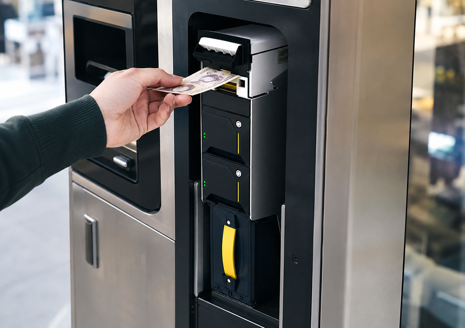 Inffitech BR-08-40SS cash recycler module features all-in-one validation deposit and dispensing for retail cash handling