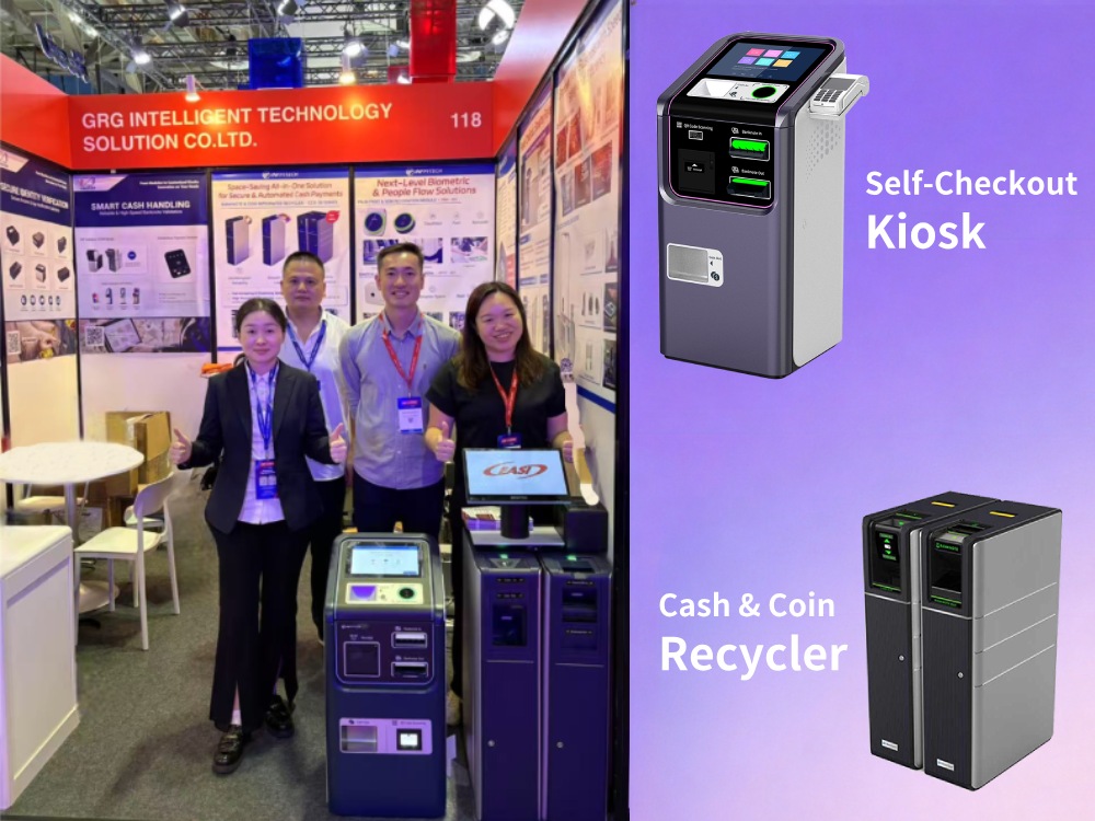 Inffitech showcased its compact self-checkout terminal and cash recycler at the booth.jpg