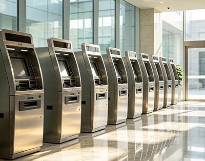 Banking self-service kiosks